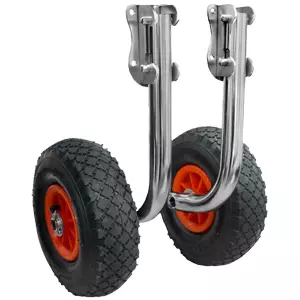 Транцевые колеса быстросъемные, 135 кг нержавеющая сталь, надувное дно - НДНД, диаметр колеса 260 мм